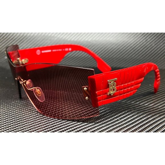 Burberry Bright Red Womens 75mm Sunglasses - Picture 1 of 4